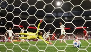 Switzerland sweep past Algeria for first World Cup knockout win in 88 years Switzerland's Dan Ndoye scores their second goal in win over Algeria
