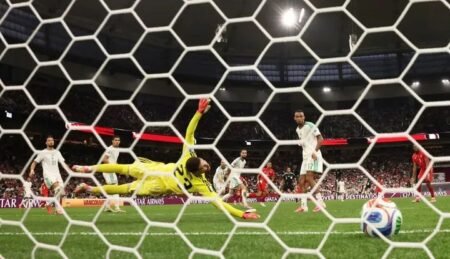 Switzerland sweep past Algeria for first World Cup knockout win in 88 years Switzerland's Dan Ndoye scores their second goal in win over Algeria