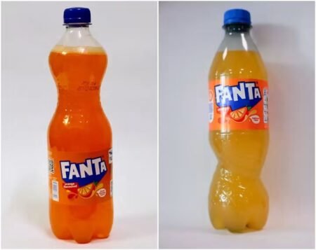 Fanta bottles on display in an Indian supermarket amid debate over food warning labels