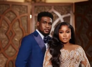 Veekee James and her husband, Femi Atere, attending a public event together.