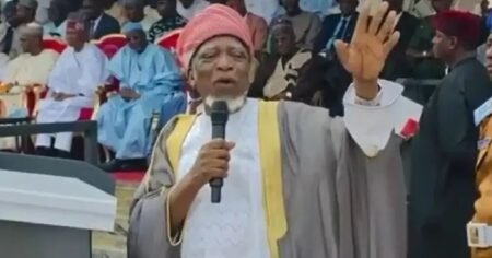 ‘Show infidels their limit’, Sheikh Jingir urges support for Muslim-Muslim ticket Sheikh Yahya Jingir speaking at the “Abba Go Again” campaign event in Kano State.