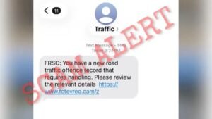 FRSC warns motorists about fake traffic fine messages
