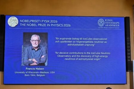 Francis Halzen wins Nobel Physics prize for ‘ghost messengers’ Francis Halzen wins 2026 Nobel Prize in Physics for IceCube neutrino research